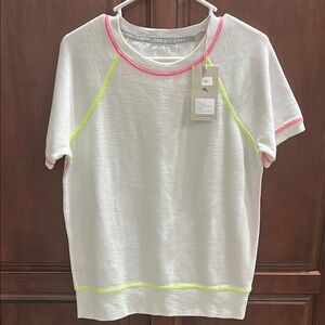 Tommy Bahama White Sweatshirt with Neon Accents